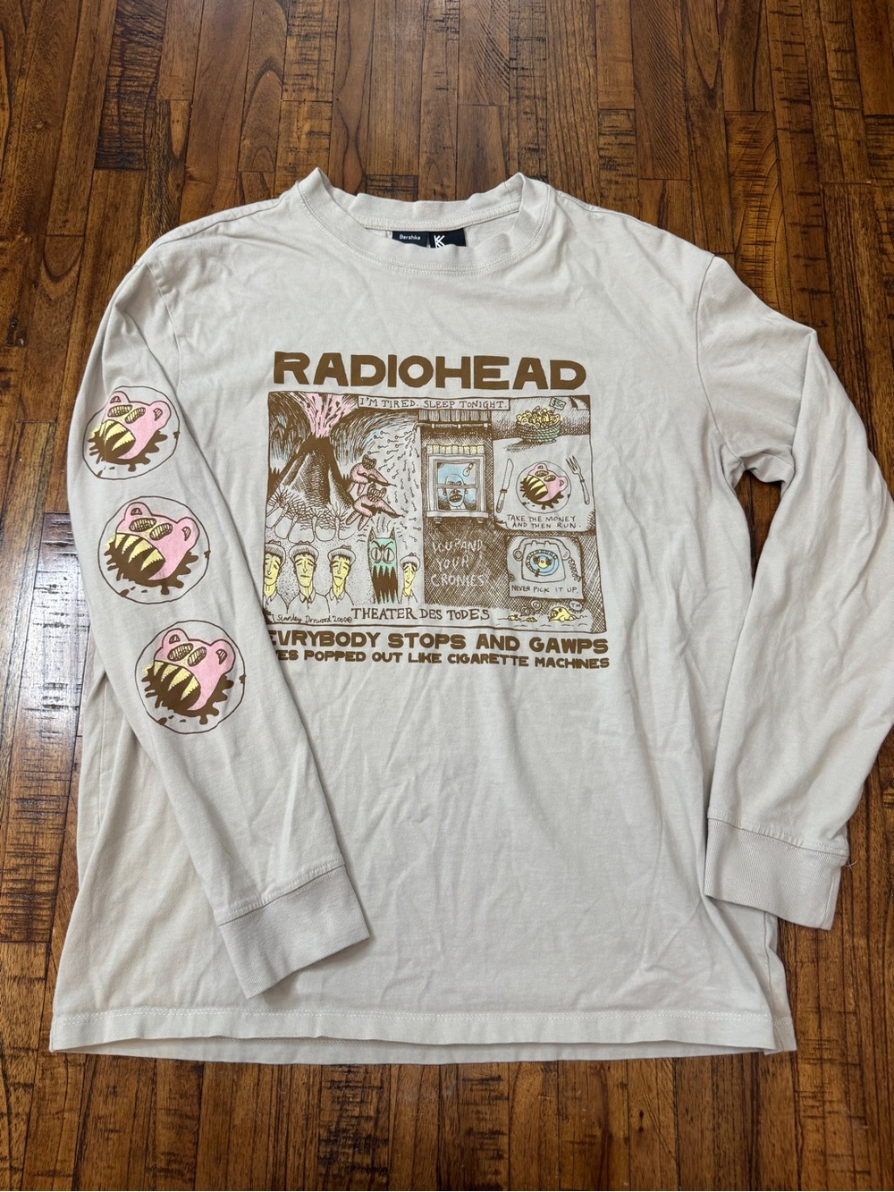 Official Radiohead x Bershka "I'm Tired" W.A.S.T.E. Graphic Shirt - Size Small